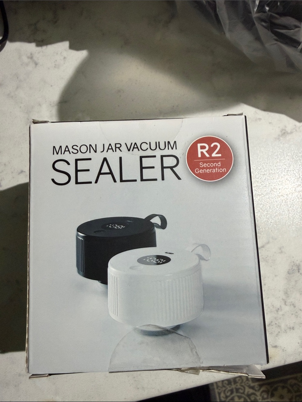 R2 Mason Jar Vacuum Sealer - Black and White